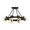 Designers Fountain Harmoni 16 in. 8-Light Matte Black Industrial Semi Flush Mount with Brushed Gold Accents D313C-SF-MB - alternate 3